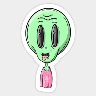 Alien believe in humans Sticker